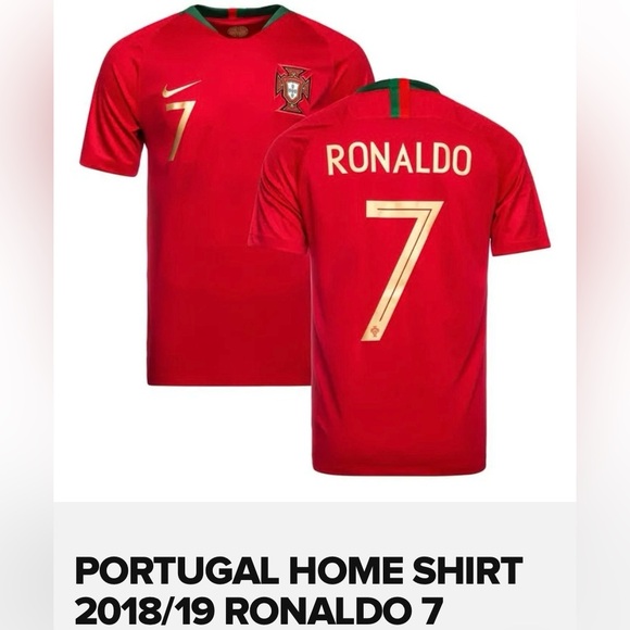 NIKE CRISTIANO RONALDO PORTUGAL HOME JERSEY FIFA WORLD CUP 2018 CR#7 NWT - Picture 6 of 15